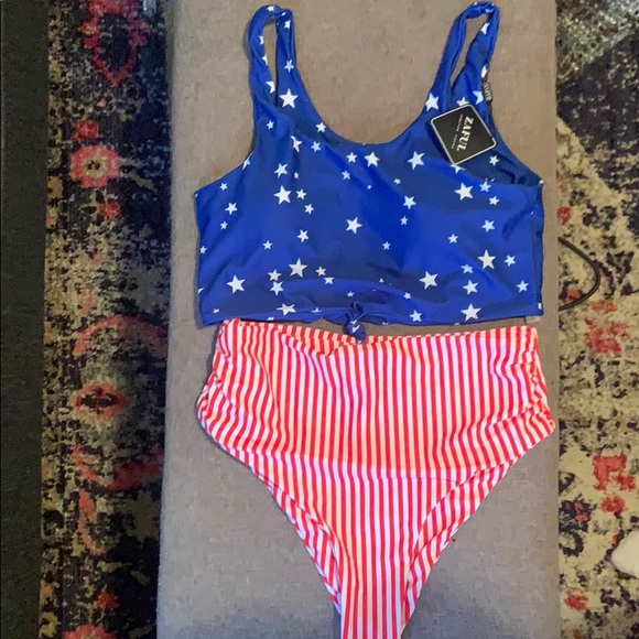 Zaful Other - American flag bathing suit